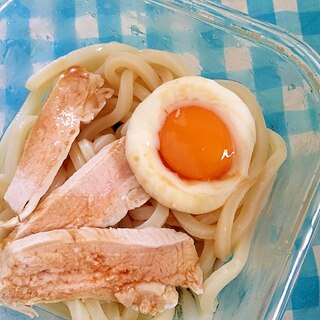 鶏ハムと卵の冷やしうどん☆